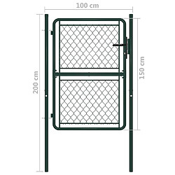 Acheter vidaXL Portillon 100x150 cm - Vert