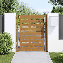 vidaXL Portail jardin 105x155 cm - Acier corten