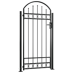 vidaXL Portail de jardin - Noir
