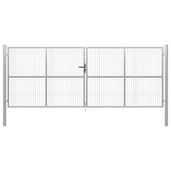 vidaXL Porte 415x200 cm Argenté