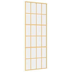 Porte coulissante VidaXL - Doré 76x205 cm - Verre ESG/Aluminium