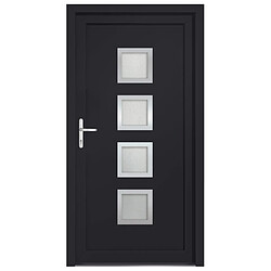 Avis Vidaxl Porte d'entrée PVC - Anthracite 98x208 cm