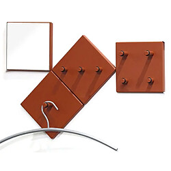 Pegane Patères & Miroir - Rouge