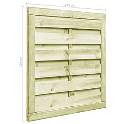 vidaXL Portillon Bois 100x100 cm Vert pas cher