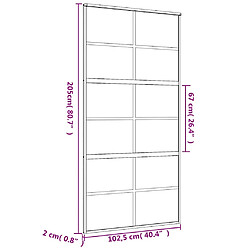 vidaXL 102,5x205 cm - Doré pas cher