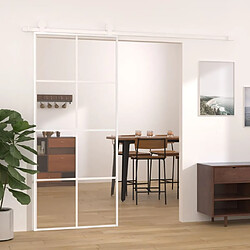 Vidaxl Porte coulissante Verre ESG et aluminium - Blanc