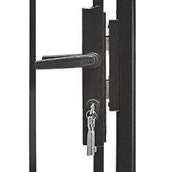 Avis VIDAXL Portail de jardin acier - Noir