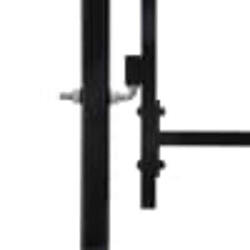 Acheter vidaXL Double portail avec lance - Noir