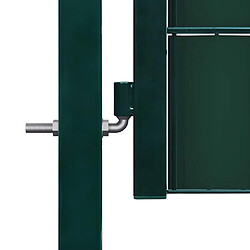 Avis vidaXL Portail de clôture PVC et acier - Vert