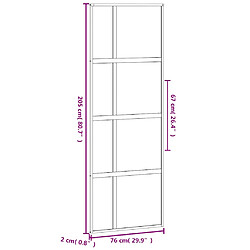 vidaXL 76x205 cm - Noir pas cher