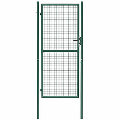 Acheter vidaXL Portail de clôture acier 100x200 cm Vert