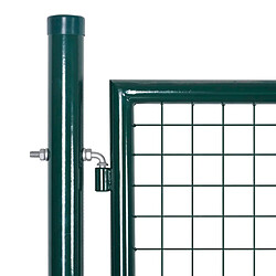 Acheter vidaXL Portail de clôture galvanisé 289 x 75 cm - Vert