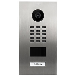 DOORBIRD D2101V V2 EAU SALEE Portier vidéo IP - Caméra HD 720p - Lecteur RFID - Notifications Smartphone - Résistant aux embruns marins