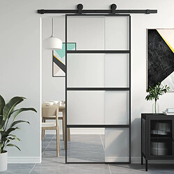 vidaXL Porte coulissante 90x205 cm - Noir