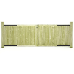 vidaXL Portillons de jardin 2 pcs bois de pin 300 x 100 cm