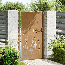 Avis vidaXL Portail de jardin acier corten 105 x 205 cm