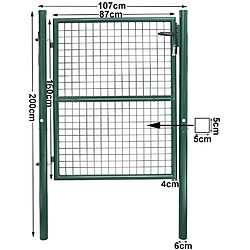 Avis Bcelec HMGD-3 Portillon de jardin - 106x150 cm - Vert