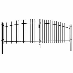 vidaXL Double portail - Noir