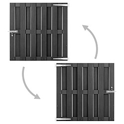 vidaXL Portillon WPC - Gris