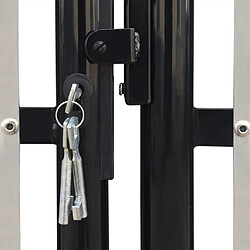 Acheter vidaXL Portail simple de clôture - Noir - 300 x 150 cm