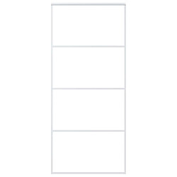 vidaXL Porte coulissante 90x205 cm Verre dépoli Blanc