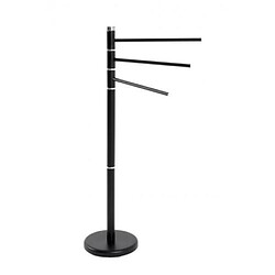 Pegane Porte-serviettes noir en acier