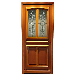 Porte d'entrée Bois "VAUBAN" vitrée - GD Menuiseries