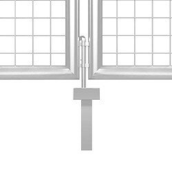 Acheter vidaXL Portail jardin acier - Argenté