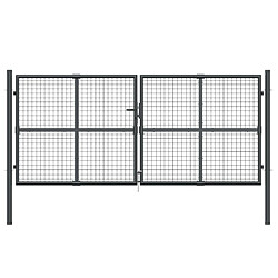 Acheter vidaXL Portail jardin maille - Acier galvanisé - 300 x 175 cm