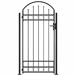 vidaXL Portail de jardin - Noir