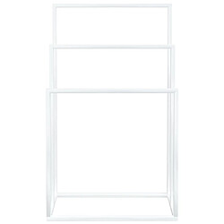 Avis vidaXL Porte-serviettes sur pied - Blanc