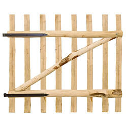 vidaXL Portillon simple clôture 100x90 cm - Bois noisetier