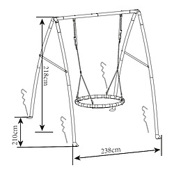 Axi house Portique balançoire nid métal pas cher