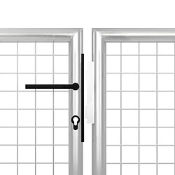 Avis vidaXL Portail jardin acier - Argenté