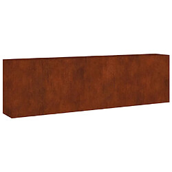 vidaXL Lit surélevé Acier corten 280 cm