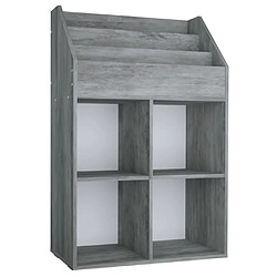 vidaXL Porte-revue enfants Gris Béton