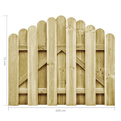 vidaXL Portail de jardin bois - Pin pas cher