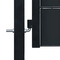 Avis vidaXL Portail de clôture - PVC et acier - 100 x 164 cm - Anthracite