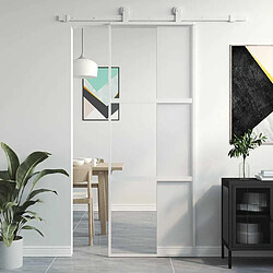 vidaXL Porte coulissante 76x205 cm - Blanc