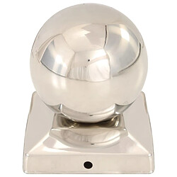 Acheter vidaXL Bouchons de poteau 91 mm - Acier inoxydable