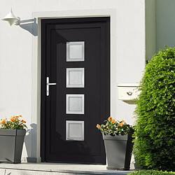 vidaXL Porte d'entrée PVC - 88x200 cm - Anthracite