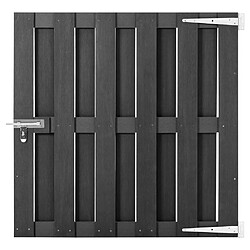 vidaXL Portillon WPC - Gris