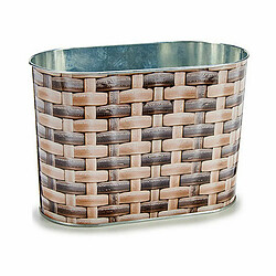 Ibergarden Cache-pot Oblongue - Métal Osier - 12,7 x 15 x 23,5 cm