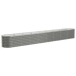 vidaXL Lit surélevé jardin Acier Gris