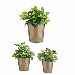 Ibergarden Set de pots Cónica Ø 14/22/17 cm Taupe