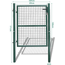 Avis BCELEC HMGD-2 Portillon de jardin 106x125 cm - Vert