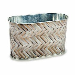 Ibergarden Cache-pot Oblongue Métal - Lot de 24