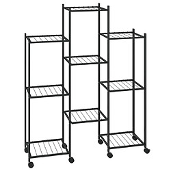 vidaXL Jardinière avec roues - Noir