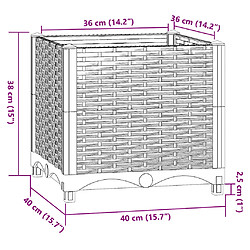 vidaXL Lit surélevé - Blanc Polypropylène pas cher