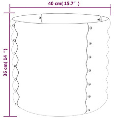 Acheter VidaXL Jardinière de Jardin Acier Vert 40x40x36 cm